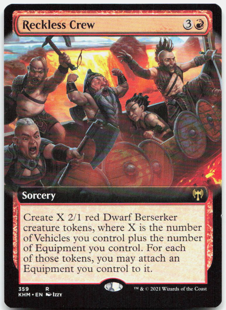 Reckless Crew (Extended Art) NM R Kaldheim 359