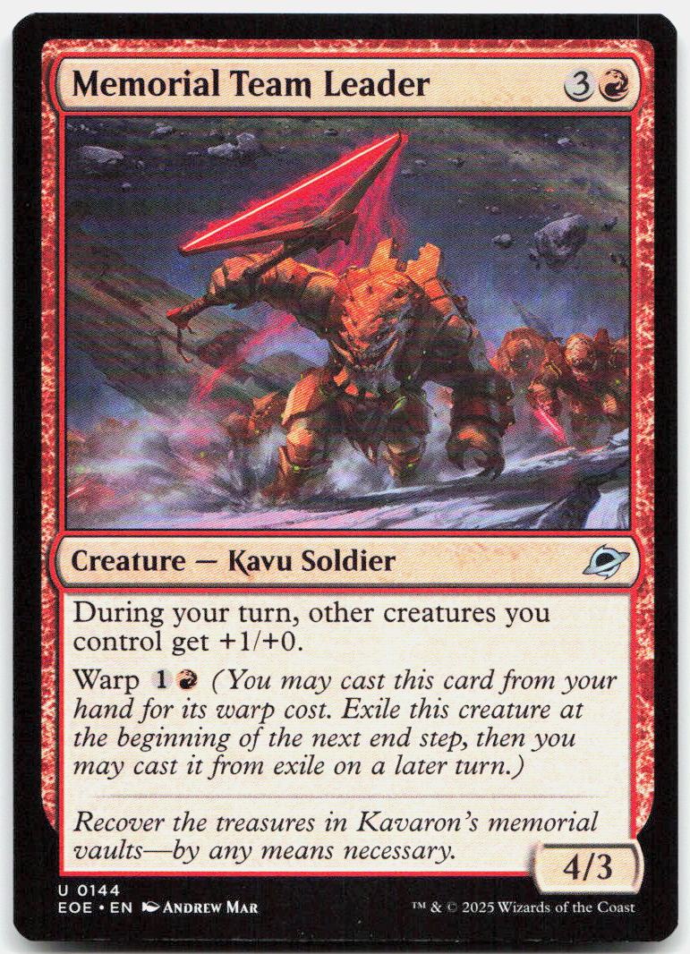 Memorial Team Leader NM U Edge of Eternities 144