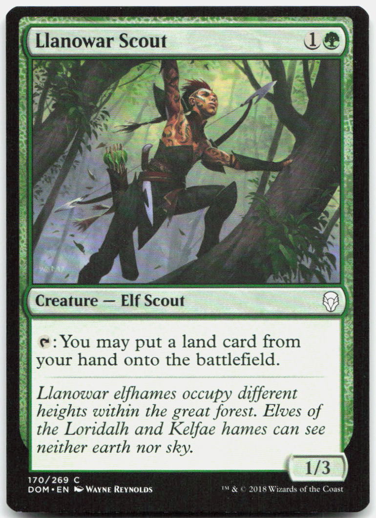Llanowar Scout NM C Dominaria 170