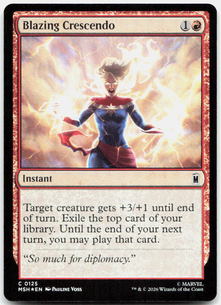 Blazing Crescendo NM Foil C Marvel Super Heroes 125