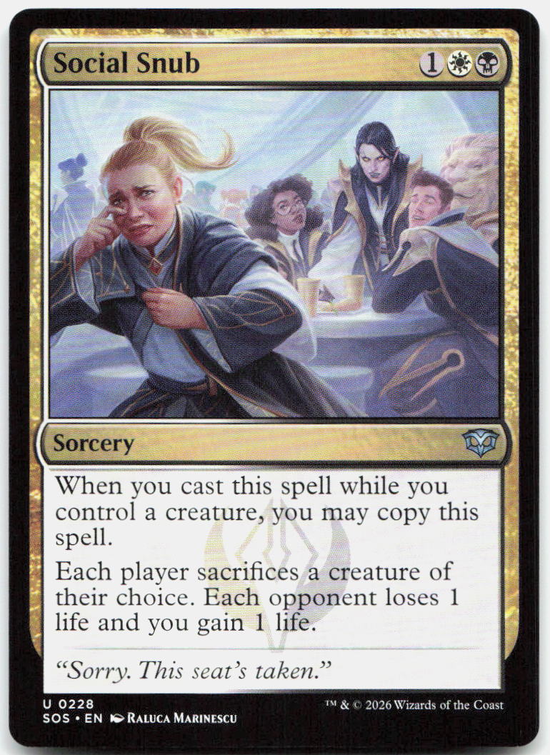 Social Snub NM U Secrets of Strixhaven 228
