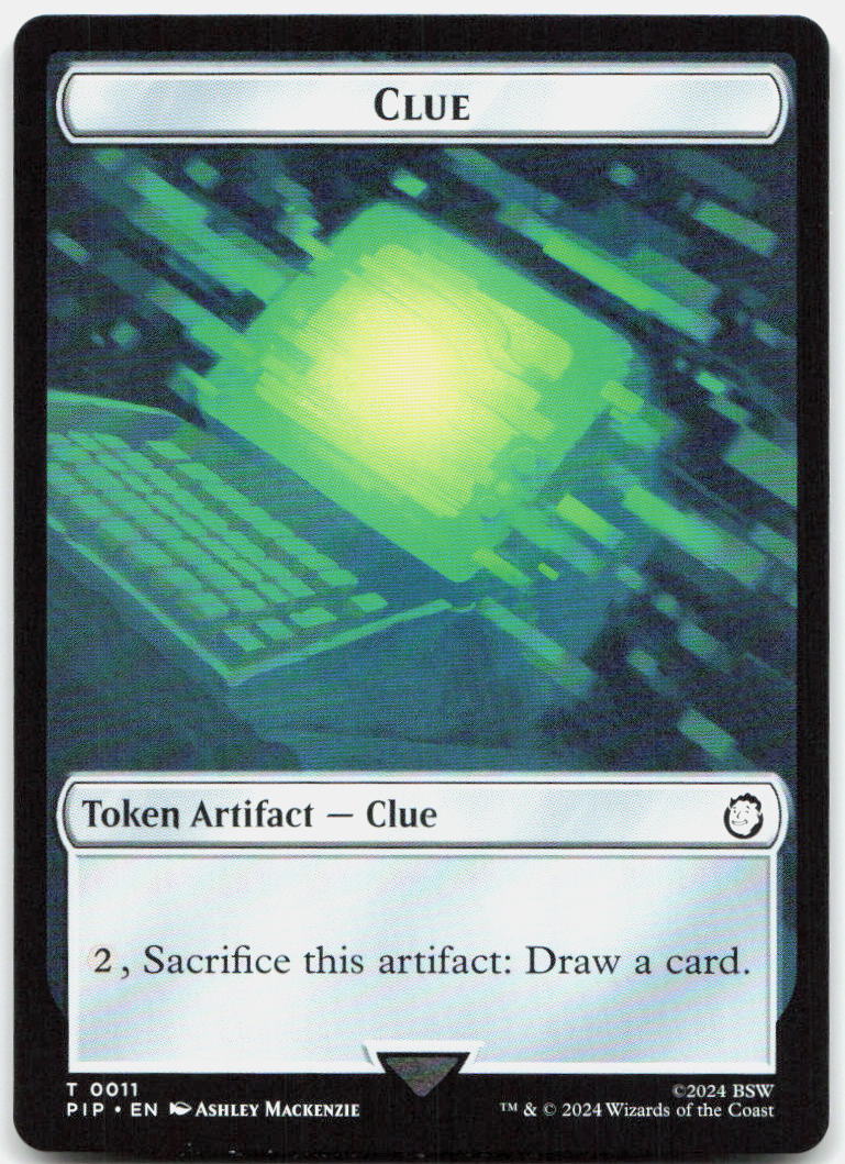 Alien // Clue Double-Sided Token NM T Universes Beyond: Fallout 6 // 11