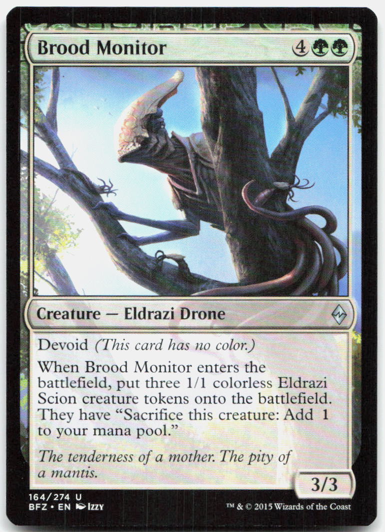 Brood Monitor NM U Battle for Zendikar 164