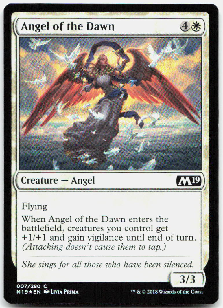 Angel of the Dawn NM Foil C Core Set 2019 7