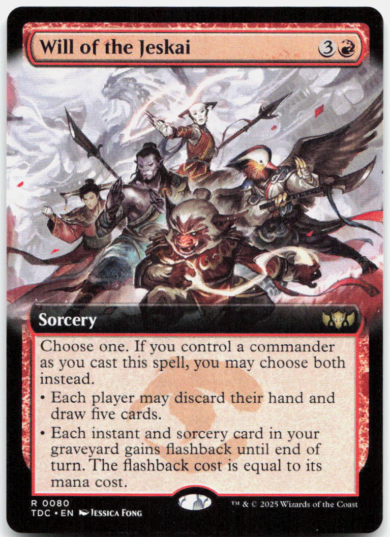 Will of the Jeskai (Extended Art) NM R Commander: Tarkir: Dragonstorm 80