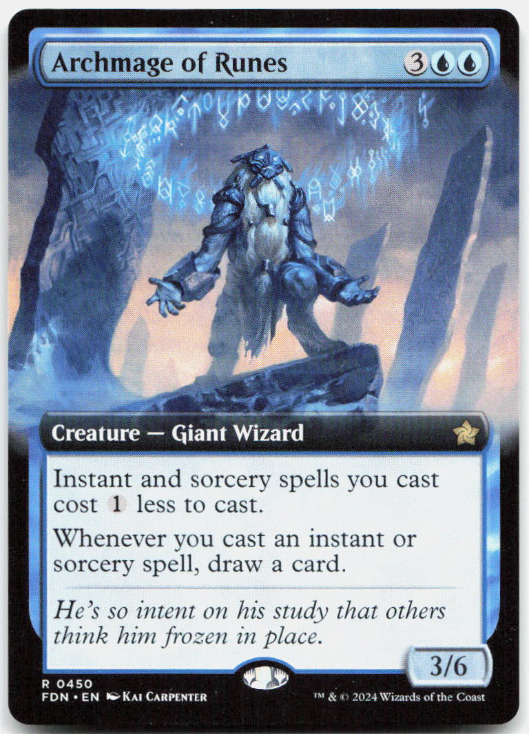 Archmage of Runes (Extended Art) NM R Foundations 450