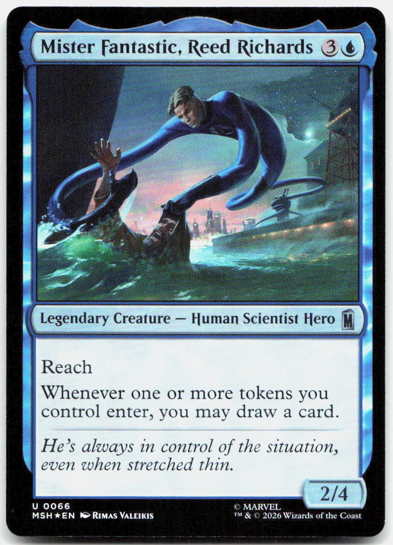Mister Fantastic, Reed Richards NM Foil U Marvel Super Heroes 66