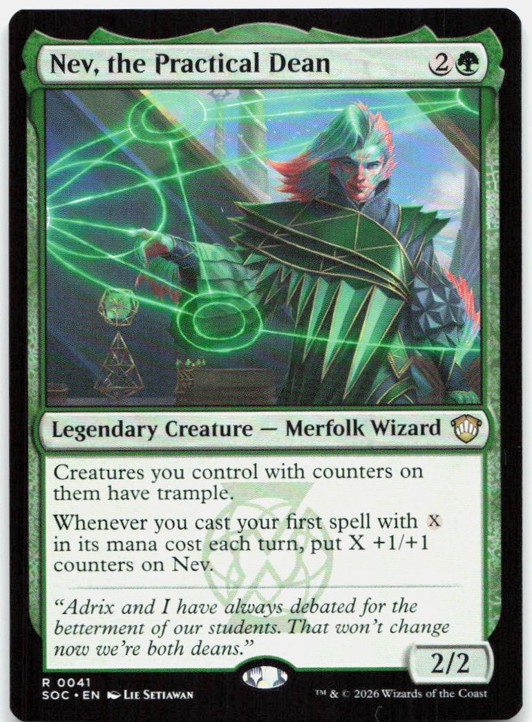 Nev, the Practical Dean NM R Commander: Secrets of Strixhaven 41