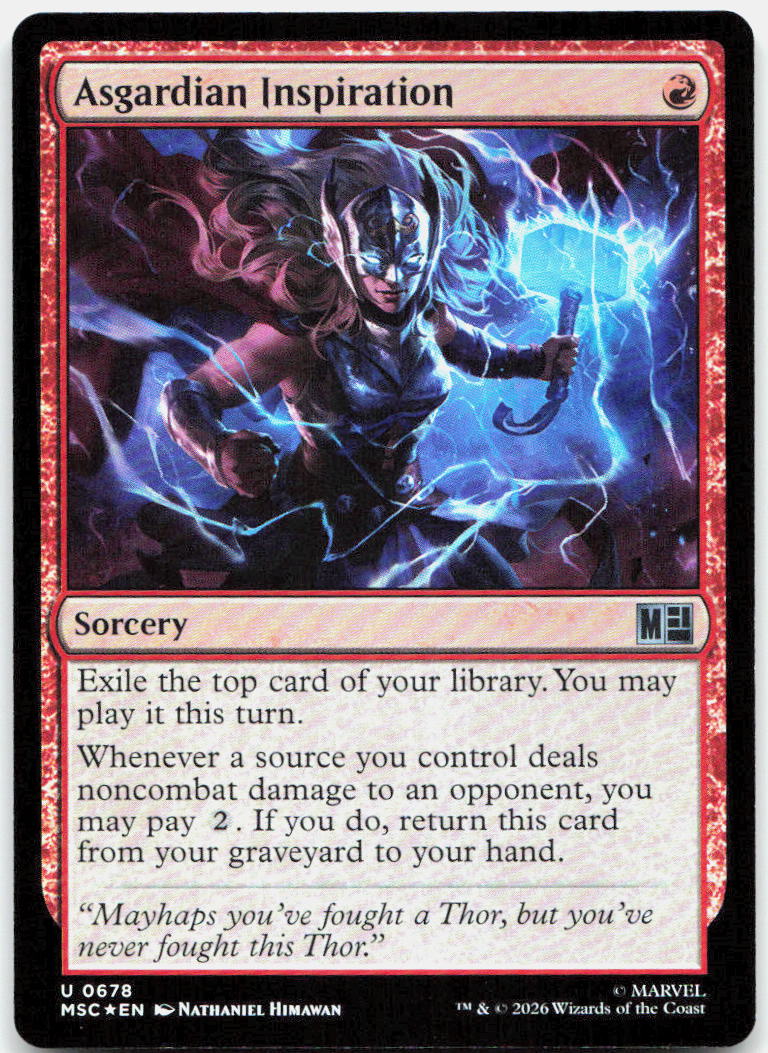 Asgardian Inspiration NM Foil U Commander: Marvel Super Heroes 678