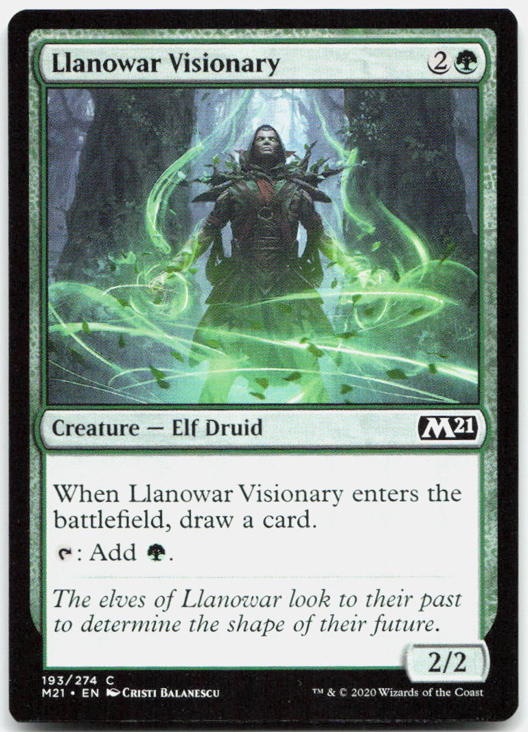 Llanowar Visionary NM C Core Set 2021 193