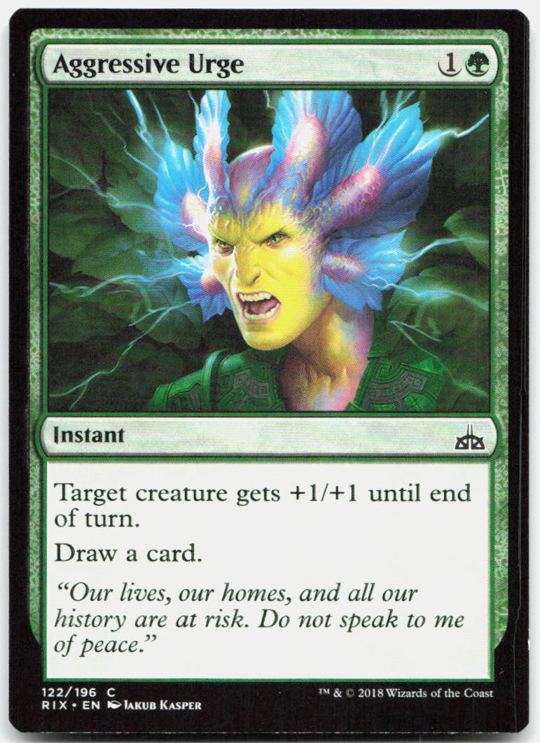 Aggressive Urge NM C Rivals of Ixalan 122