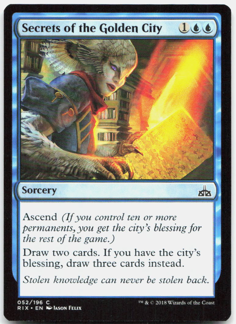 Secrets of the Golden City NM C Rivals of Ixalan 52