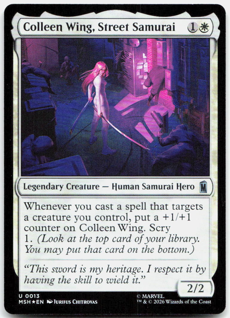 Colleen Wing, Street Samurai NM Foil U Marvel Super Heroes 13