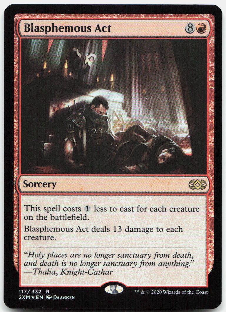 Blasphemous Act NM Foil R Double Masters 117
