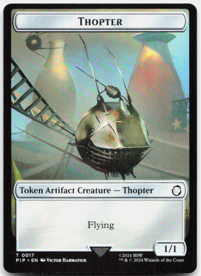 Thopter // Treasure (0018) Double-Sided Token NM T Universes Beyond: Fallout 17