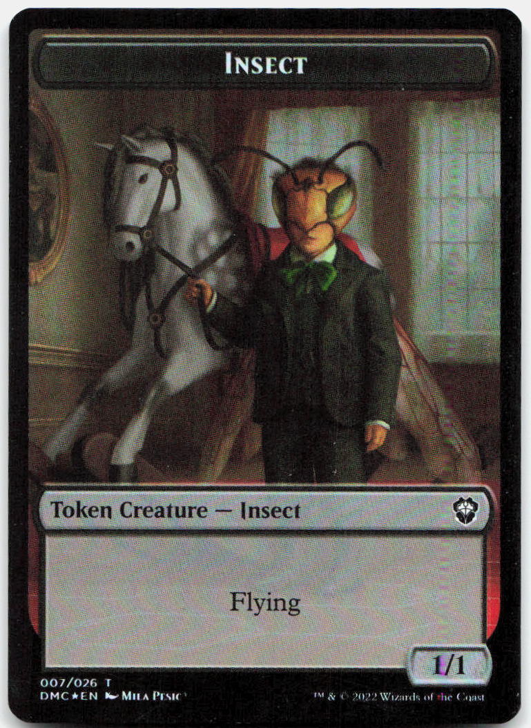 Soldier // Insect Double-Sided Token NM Foil T Dominaria United 4 // 7