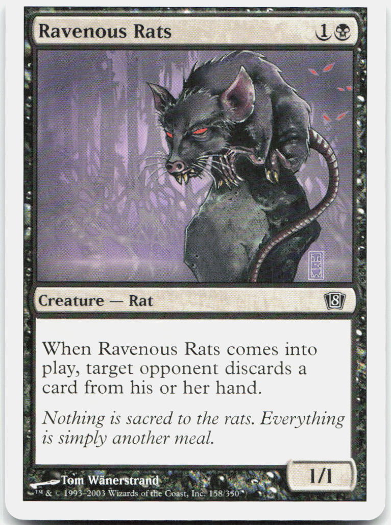 Ravenous Rats NM C 8th Edition 158