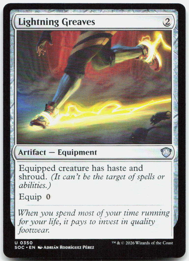 Lightning Greaves NM U Commander: Secrets of Strixhaven 350