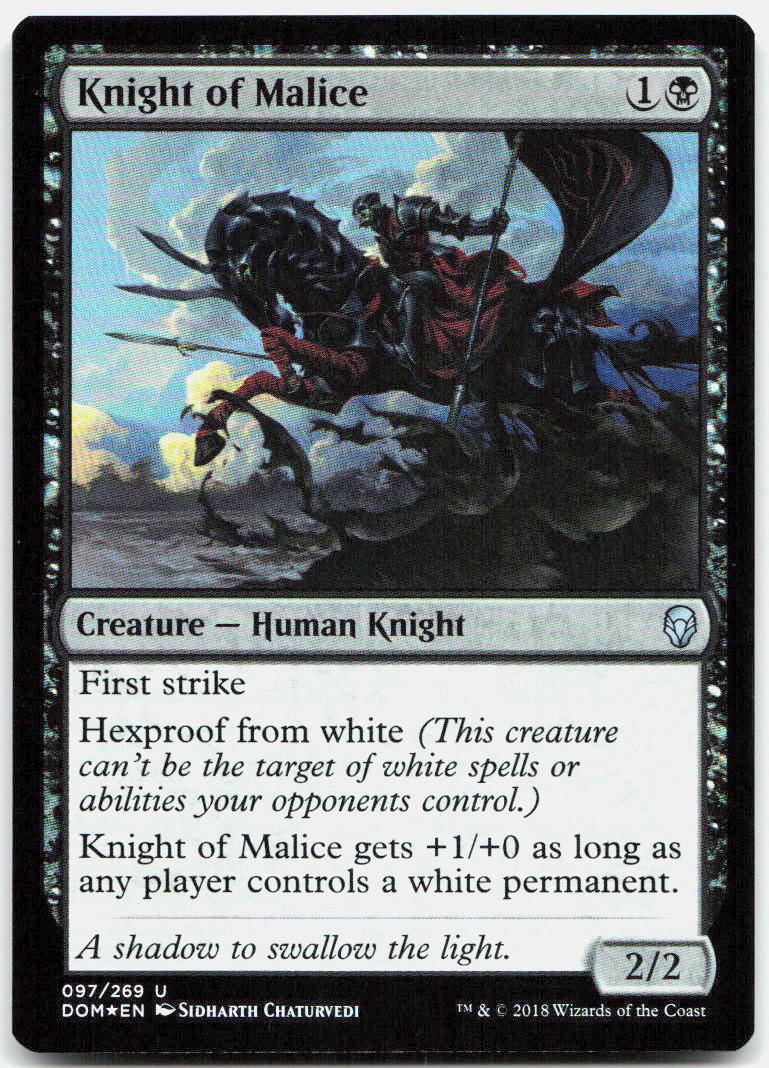 Knight of Malice NM Foil U Dominaria 97