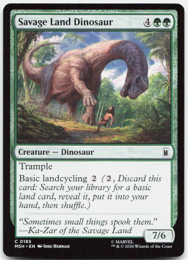 Savage Land Dinosaur NM C Marvel Super Heroes 185