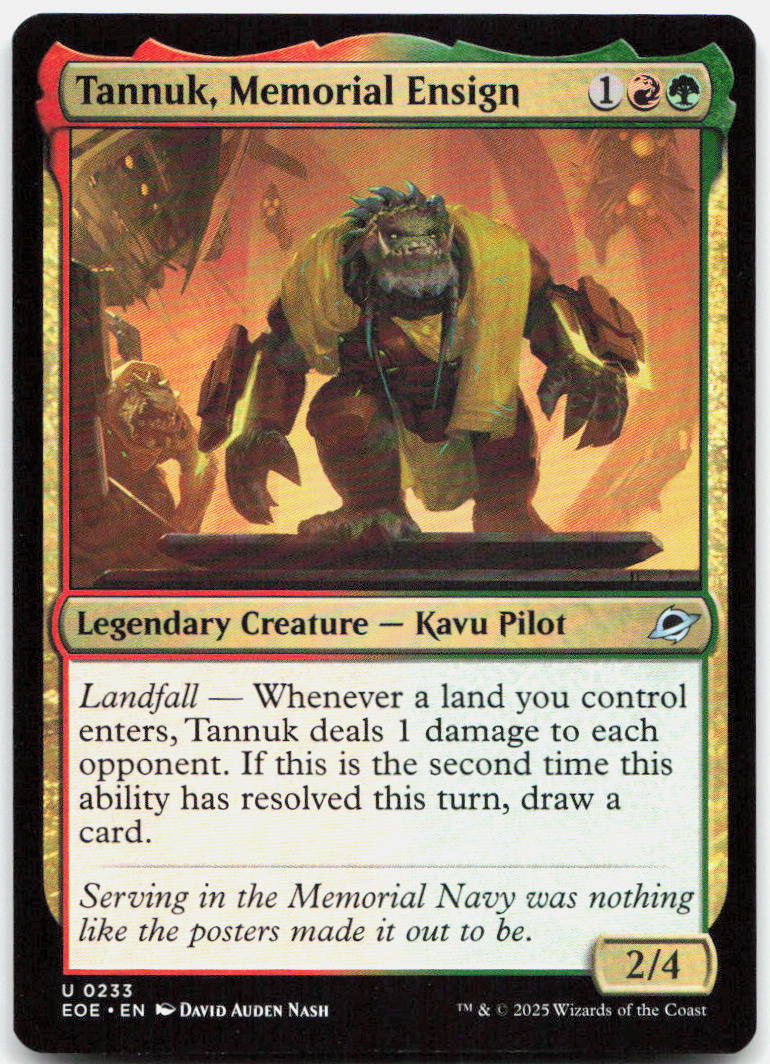 Tannuk, Memorial Ensign NM U Edge of Eternities 233