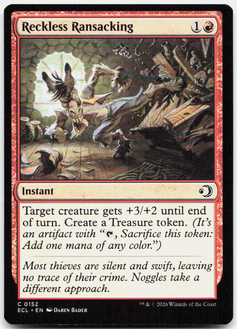 Reckless Ransacking NM C Lorwyn Eclipsed 152