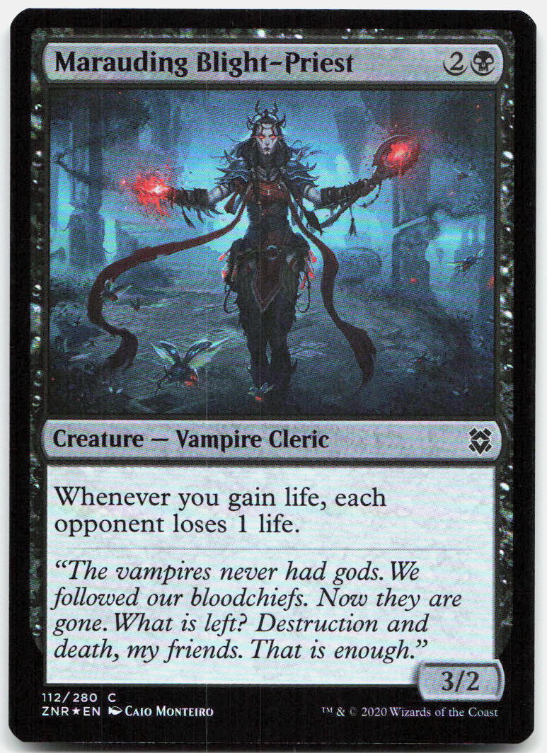 Marauding Blight-Priest NM Foil C Zendikar Rising 112