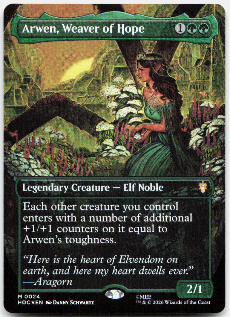 Arwen, Weaver of Hope (Borderless) NM Foil M The Hobbit: Eternal-Legal 24