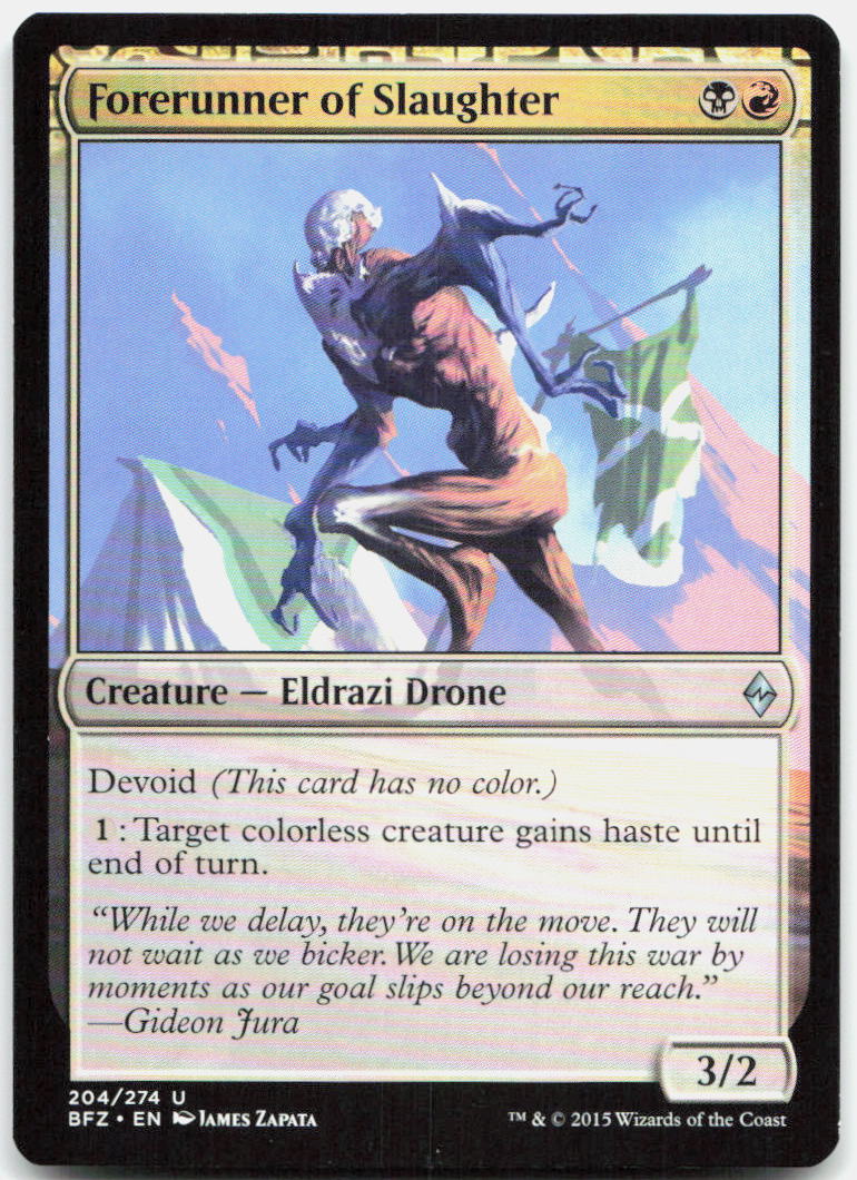 Forerunner of Slaughter NM U Battle for Zendikar 204