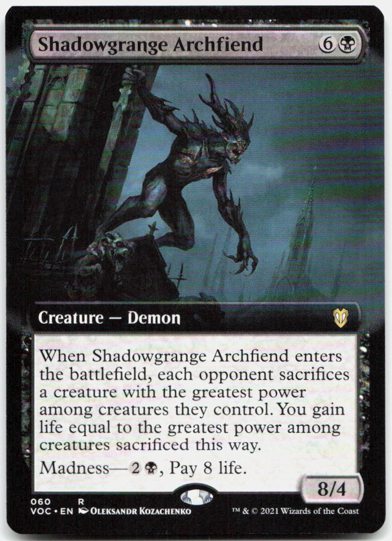 Shadowgrange Archfiend (Extended Art) NM R Commander: Innistrad: Crimson Vow 60