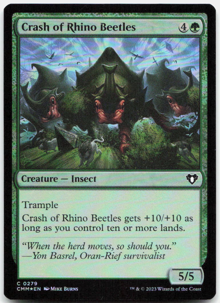 Crash of Rhino Beetles NM Foil C Commander Masters 279
