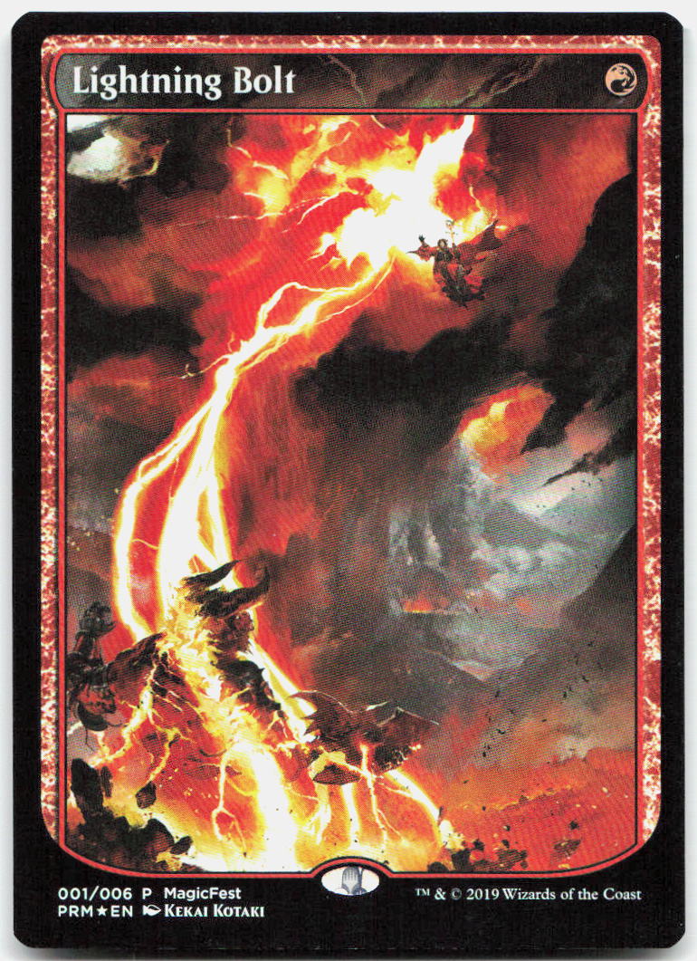 Lightning Bolt NM Foil P MagicFest Cards 1