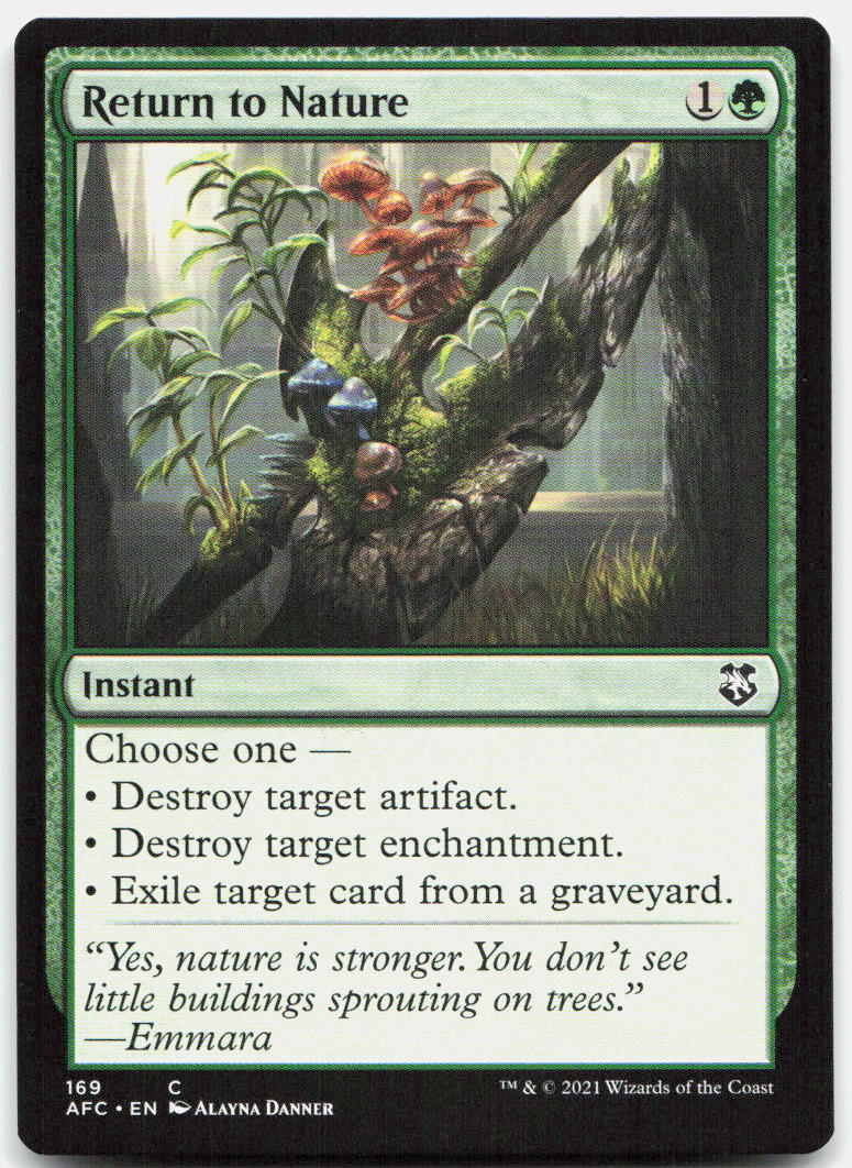 Return to Nature NM C Commander: Adventures in the Forgotten Realms 169