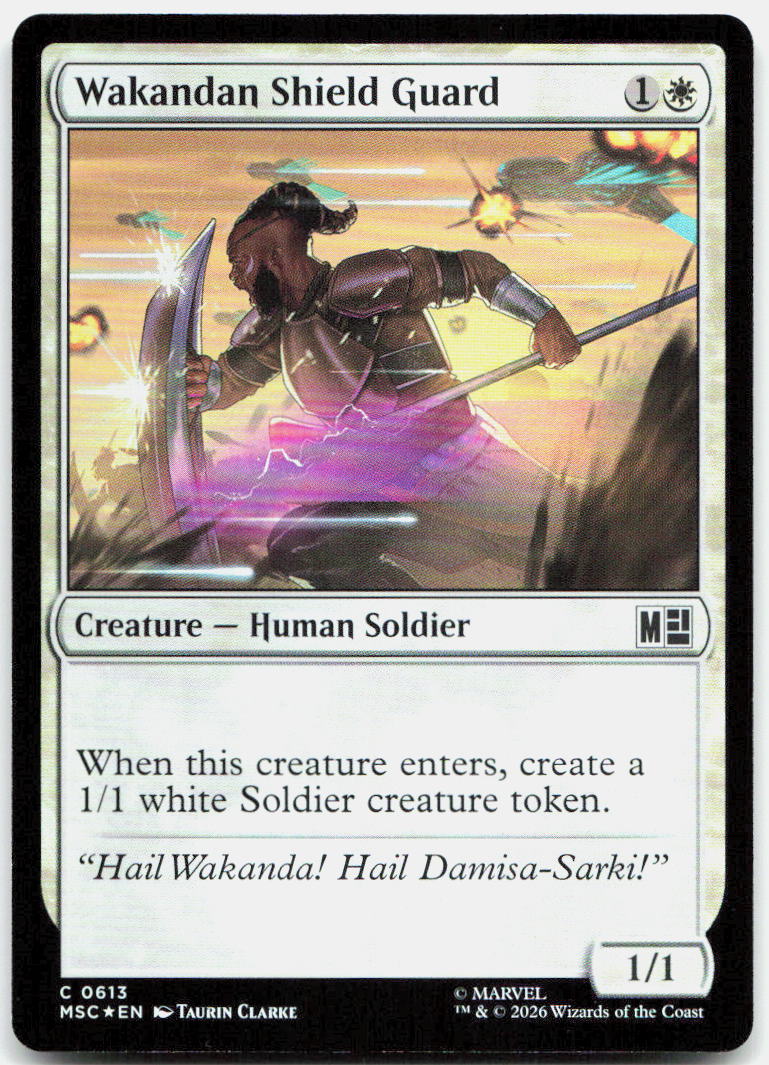 Wakandan Shield Guard NM Foil C Commander: Marvel Super Heroes 613