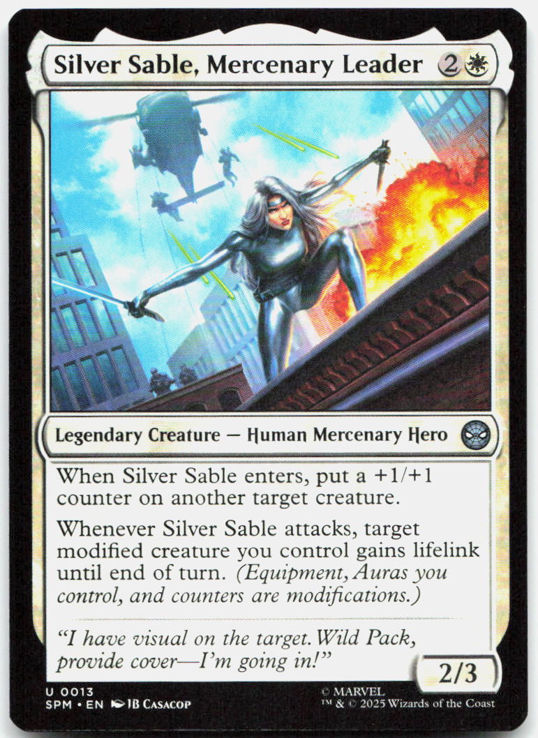 Silver Sable, Mercenary Leader NM U Marvel's Spider-Man 13