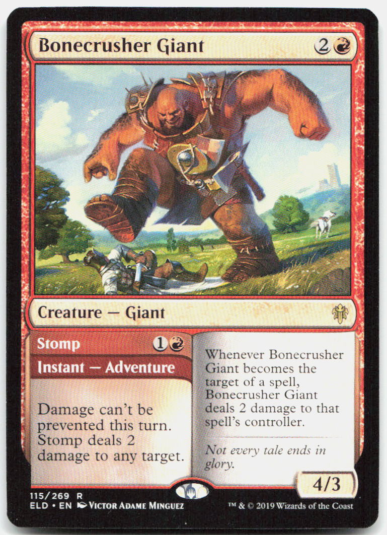 Bonecrusher Giant NM R Throne of Eldraine 115