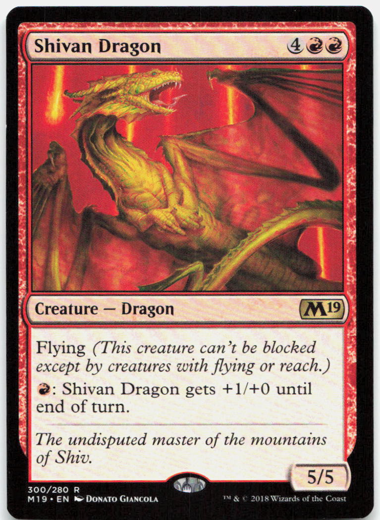 Shivan Dragon NM R Core Set 2019 300