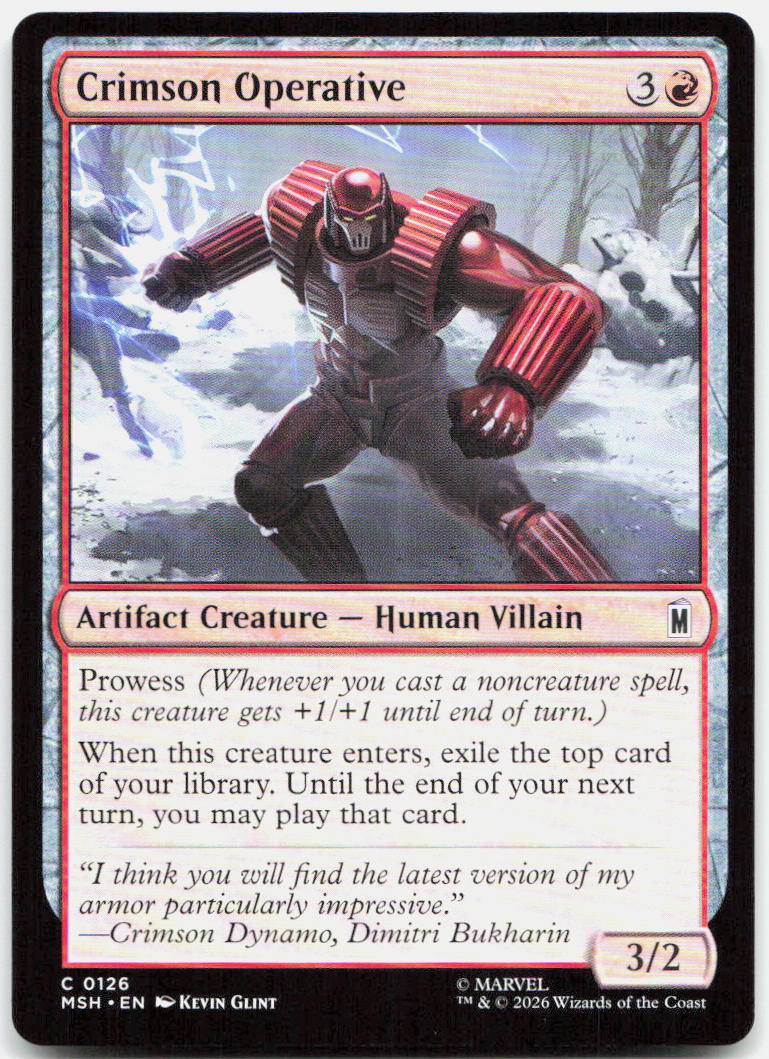 Crimson Operative NM C Marvel Super Heroes 126