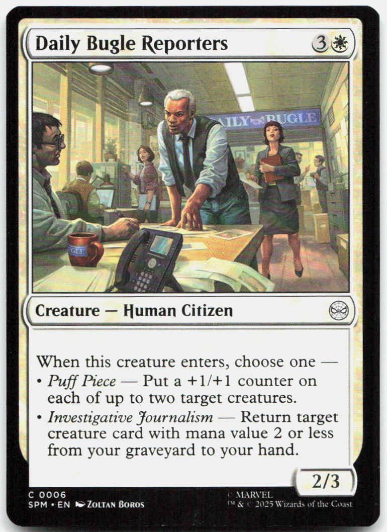 Daily Bugle Reporters NM C Marvel's Spider-Man 6