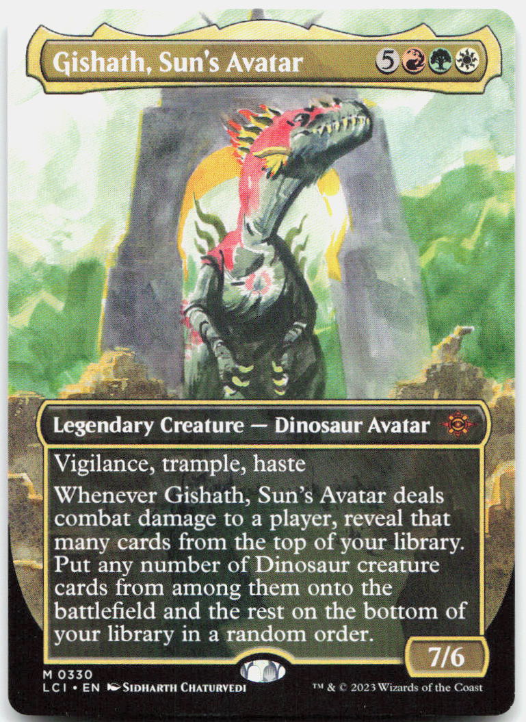 Gishath, Sun's Avatar (Borderless) NM M The Lost Caverns of Ixalan 330