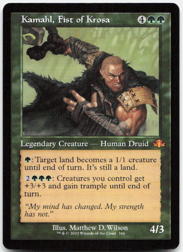 Kamahl, Fist of Krosa (Retro Frame) NM M Dominaria Remastered 344