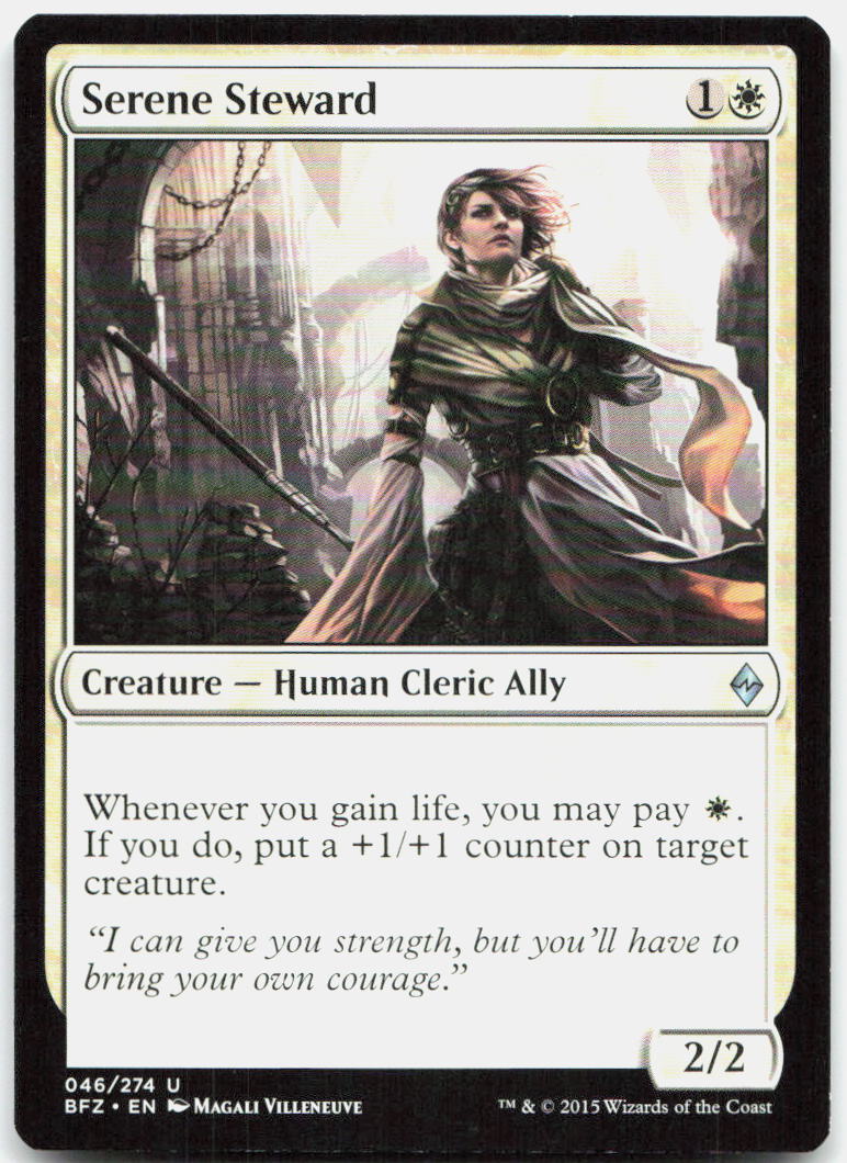 Serene Steward NM U Battle for Zendikar 46