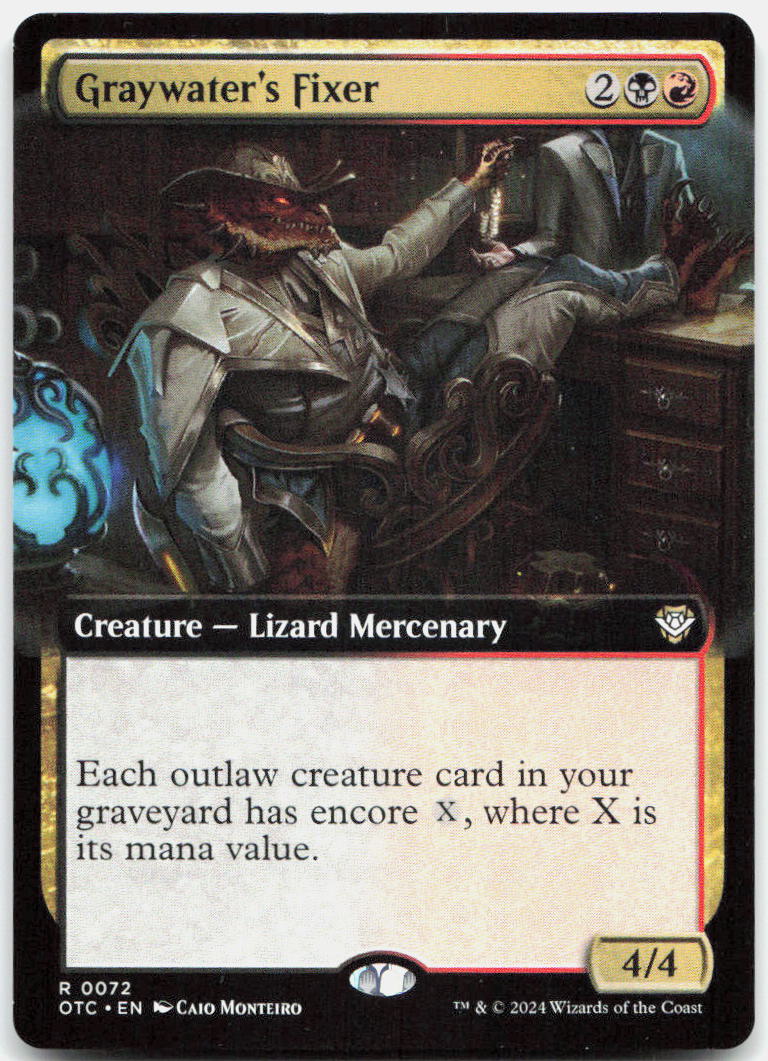 Graywater's Fixer (Extended Art) NM R Commander: Outlaws of Thunder Junction 72