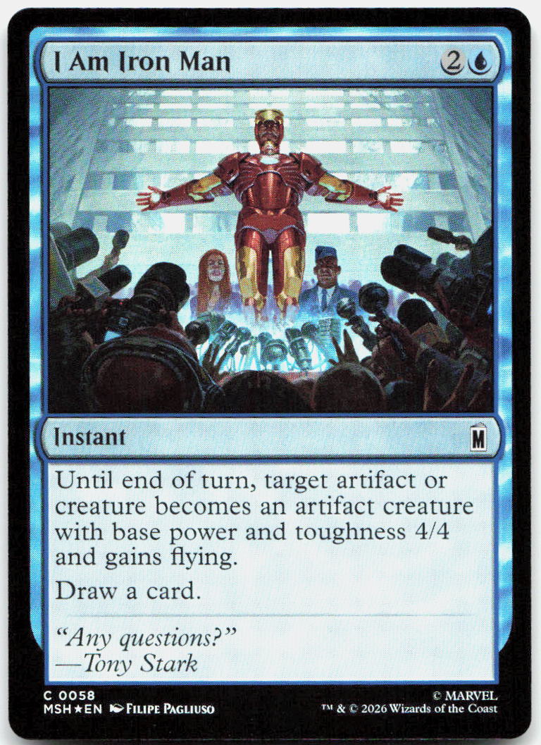 I Am Iron Man NM Foil C Marvel Super Heroes 58
