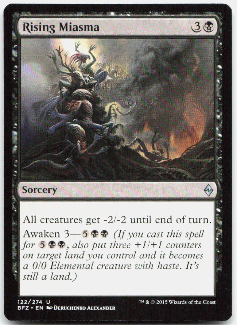 Rising Miasma NM U Battle for Zendikar 122