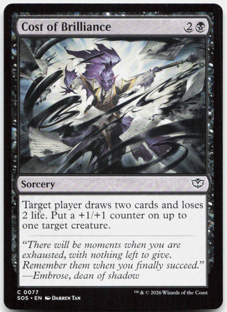 Cost of Brilliance NM C Secrets of Strixhaven 77