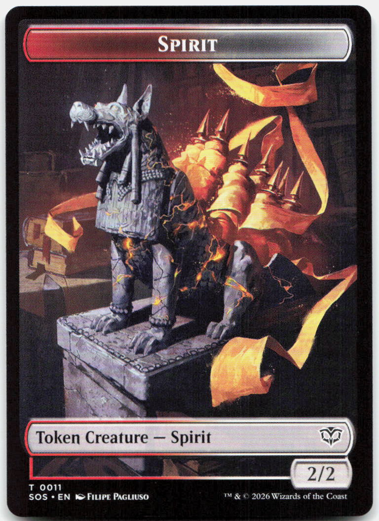 Fractal (0005) // Spirit (0011) Double-Sided Token NM T Secrets of Strixhaven 5 // 11
