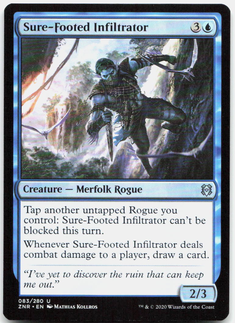 Sure-Footed Infiltrator NM U Zendikar Rising 83