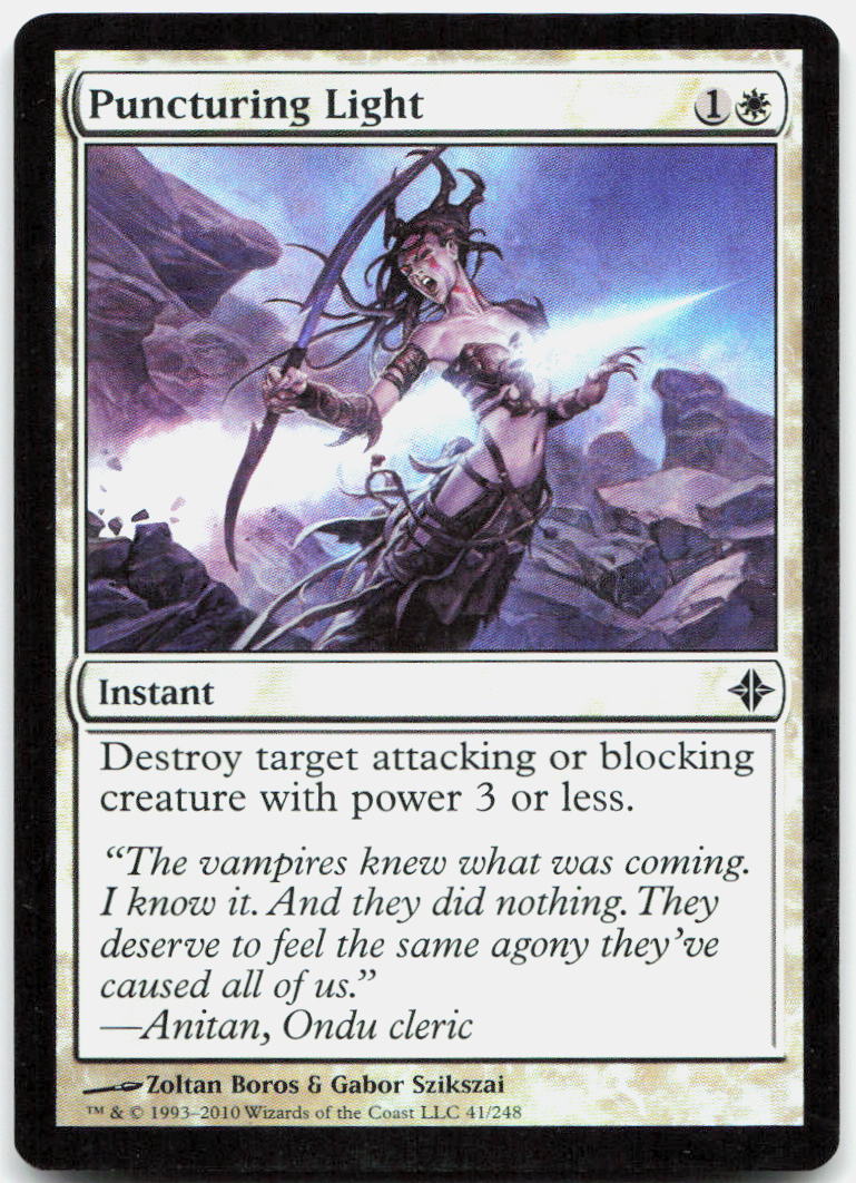 Puncturing Light NM Foil C Rise of the Eldrazi 41