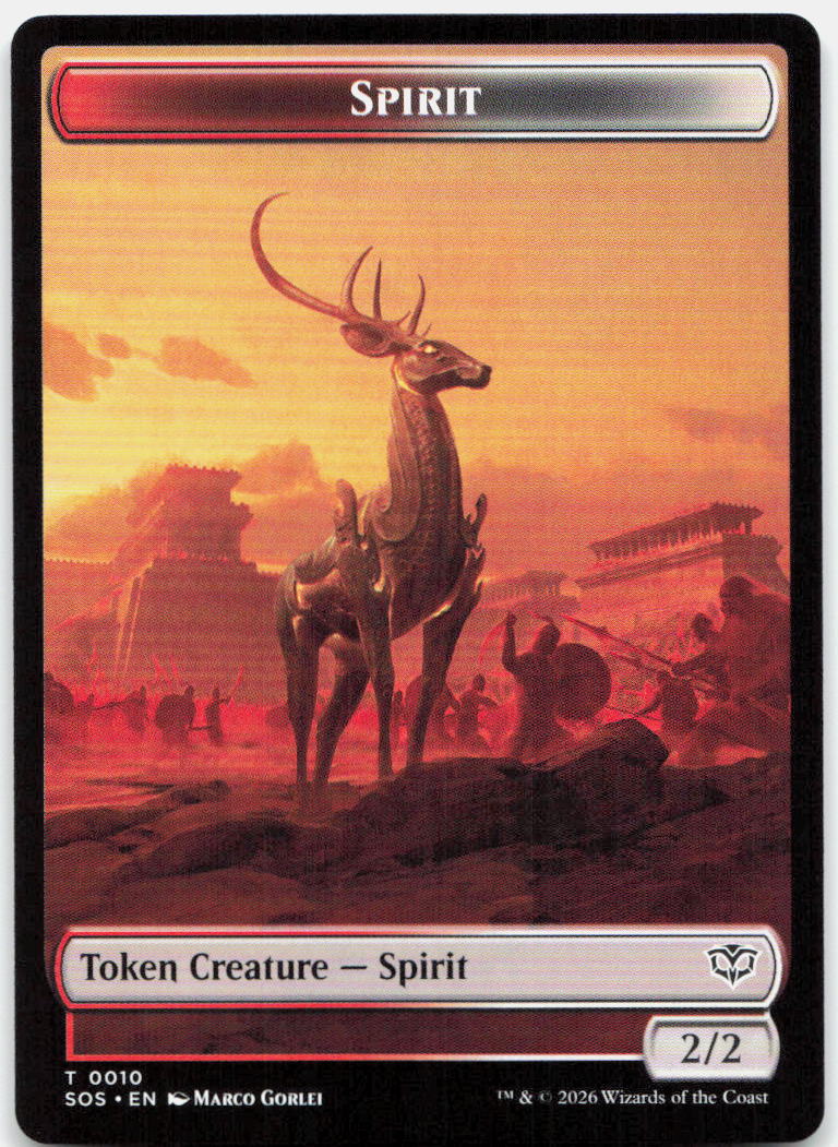 Inkling (0006) // Spirit (0010) Double-Sided Token NM T Secrets of Strixhaven 6 // 10